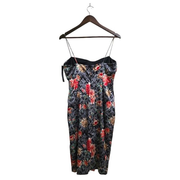 David Meister NWT Silk Floral Paisley Spaghetti Strap Slip Dress Sz 8 - Picture 5 of 13